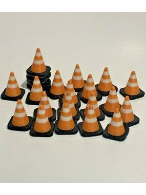 S Scale 1:64 Traffic Cones Set 25 Train Layout Diecast Diorama RC Construction